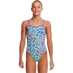 Funkita - Mint Strips - Girls Single Strap One Piece