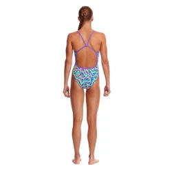Funkita - Mint Strips - Girls Single Strap One Piece -Funkita Swimsuit Discount Store funkita mint strips girls single strap one piece 3