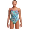Funkita - Mint Strips - Ladies Single Strap One Piece -Funkita Swimsuit Discount Store funkita mint strips ladies single strap one piece 1