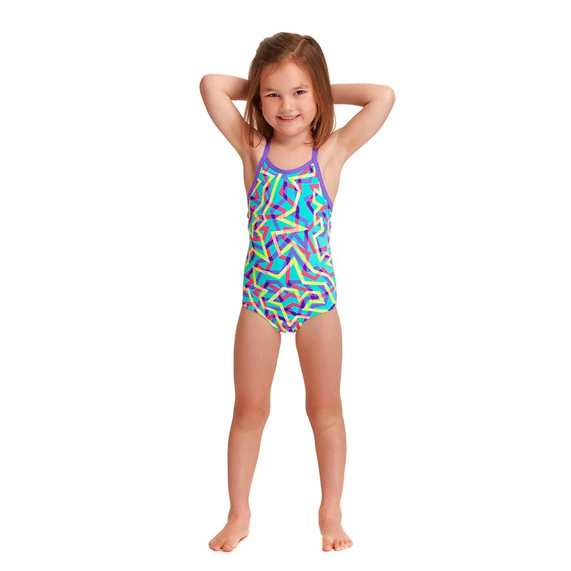 Funkita - Mint Strips - Toddler Girls Printed One Piece 6 Funkita - Mint Strips - Toddler Girls Printed One Piece - Image 4
