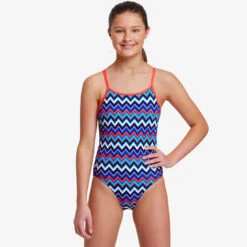 Funkita - Nautical Mile - Girls Diamond Back One Piece -Funkita Swimsuit Discount Store funkita nautical mile girls diamond back one piece 5