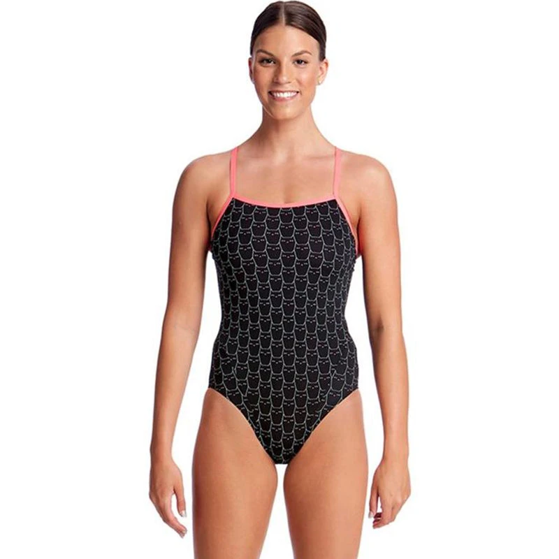 Funkita - Night Cat - Ladies Single Strap One Piece 3 Funkita - Night Cat - Ladies Single Strap One Piece