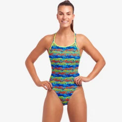 Funkita - No Cheating - Ladies Eco Diamond Back One Piece -Funkita Swimsuit Discount Store funkita no cheating ladies eco diamond back one piece 5