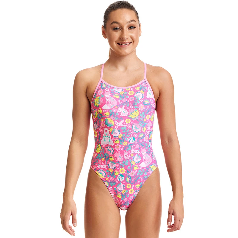 Funkita - Nursery Rhyme - Girls Single Strap One Piece 3 Funkita - Nursery Rhyme - Girls Single Strap One Piece