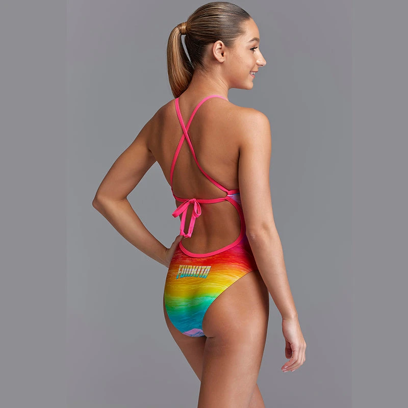 Funkita - Ocean Ink - Girls Tie Me Tight One Piece 6 Funkita - Ocean Ink - Girls Tie Me Tight One Piece - Image 4