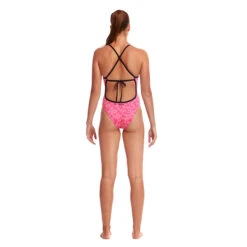 Funkita - Painted Pink - Ladies Eco Tie Me Tight One Piece -Funkita Swimsuit Discount Store funkita painted pink ladies eco tie me tight one piece 3