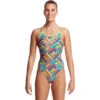 Funkita - Panel Pop - Ladies Diamond Back One Piece -Funkita Swimsuit Discount Store funkita panel pop ladies diamond back one piece