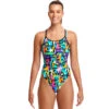 Funkita - Paper Cut - Ladies Diamond Back One Piece -Funkita Swimsuit Discount Store funkita paper cut ladies diamond back one piece 1