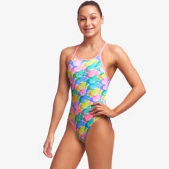 Funkita - Pastel Porpie - Girls Eco Diamond Back One Piece -Funkita Swimsuit Discount Store funkita pastel porpie girls eco diamond back one piece 5