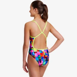 Funkita - Patch Panels - Girls Single Strap One Piece -Funkita Swimsuit Discount Store funkita patch panels girls single strap one piece 4