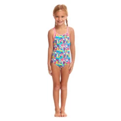 Funkita - Patched Up - Toddler Girl's Printed One Piece -Funkita Swimsuit Discount Store funkita patched up toddler girls printed one piece 4
