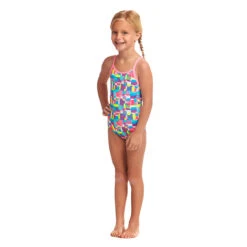 Funkita - Patched Up - Toddler Girl's Printed One Piece -Funkita Swimsuit Discount Store funkita patched up toddler girls printed one piece 5