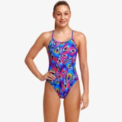 Funkita - Peacock Paradise - Girls Single Strap One Piece -Funkita Swimsuit Discount Store funkita peacock paradise girls single strap one piece 5
