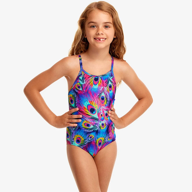 Funkita - Peacock Paradise - Toddlers Girls Printed One Piece 6 Funkita - Peacock Paradise - Toddlers Girls Printed One Piece - Image 4