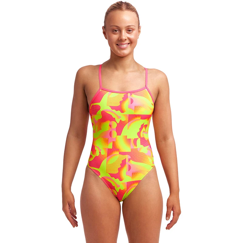 Funkita - Pinged Pink - Ladies Tie Me Tight One Piece 3 Funkita - Pinged Pink - Ladies Tie Me Tight One Piece