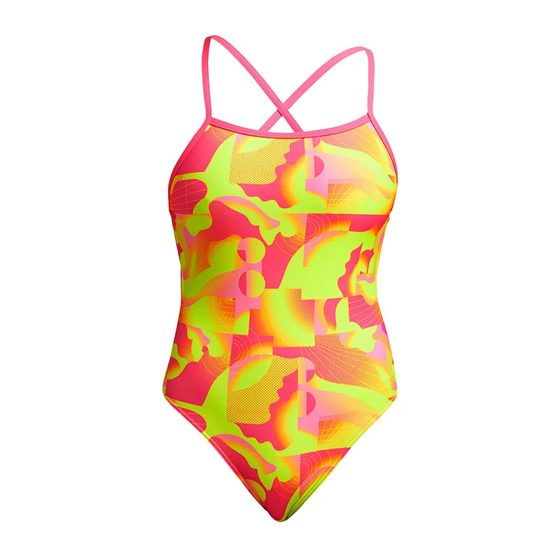 Funkita - Pinged Pink - Ladies Tie Me Tight One Piece 4 Funkita - Pinged Pink - Ladies Tie Me Tight One Piece - Image 2