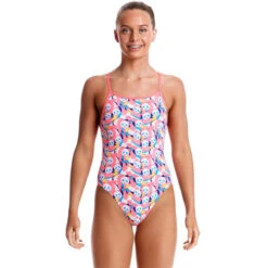 Funkita - Pink Panda - Girls Eco Single Strap One Piece