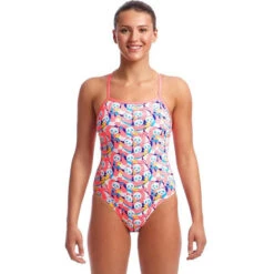 Funkita - Pink Panda - Ladies Eco Single Strap One Piece