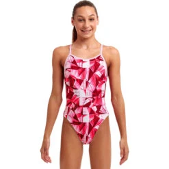 Funkita - Pink Pane - Girls Single Strap One Piece