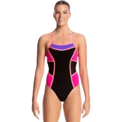 Funkita - Pink Shadow - Ladies Colour Block One Piece