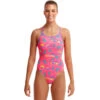 Funkita - Pinky Palm - Ladies Eco Diamond Back One Piece -Funkita Swimsuit Discount Store funkita pinky palm ladies eco diamond back one piece 1