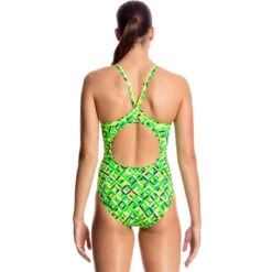 Funkita - Radioactive - Ladies Diamond Back One Piece -Funkita Swimsuit Discount Store funkita radioactive diamond back ladies swimsuit 3