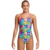 Funkita - Rat Pack - Girls Diamond Back One Piece -Funkita Swimsuit Discount Store funkita rat pack girls diamond back one piece 1
