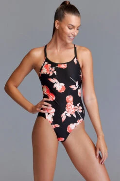 Funkita - Rose Garden - Ladies Diamond Back One Piece -Funkita Swimsuit Discount Store funkita rose garden ladies diamond back one piece 5