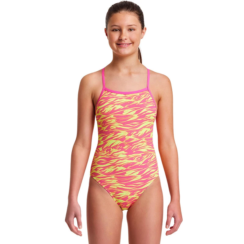 Funkita - Snow Caps - Girls Tie Me Tight One Piece 3 Funkita - Snow Caps - Girls Tie Me Tight One Piece