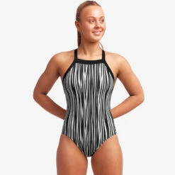 Funkita - Stick Stack - Ladies Sky Hi One Piece -Funkita Swimsuit Discount Store funkita stick stack ladies sky hi one piece 5