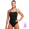 Funkita - Still Black - Ladies Swim Secure One Piece -Funkita Swimsuit Discount Store funkita still black ladies swim secure one piece 1