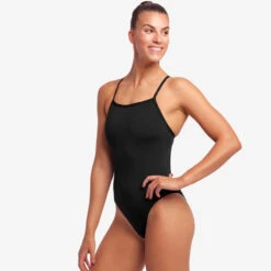 Funkita - Still Black - Ladies Tie Me Tight One Piece -Funkita Swimsuit Discount Store funkita still black ladies tie me tight one piece 4