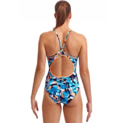 Funkita - Swan Song - Ladies Eco Diamond Back One Piece -Funkita Swimsuit Discount Store funkita swan song ladies eco diamond back one piece 3