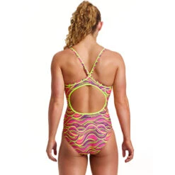 Funkita - Swerve Up - Ladies Eco Diamond Back One Piece -Funkita Swimsuit Discount Store funkita swerve up ladies eco diamond back one piece 3