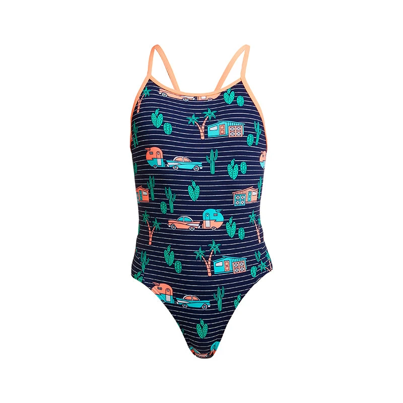 Funkita - Trailer Trash - Girls Eco Diamond Back One Piece 4 Funkita - Trailer Trash - Girls Eco Diamond Back One Piece - Image 2