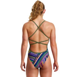 Funkita - Tribal Revival - Ladies Strapped In One Piece -Funkita Swimsuit Discount Store funkita tribal revival strapped in ladies one piece 3