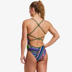 Funkita - Tribal Revival - Ladies Strapped In One Piece -Funkita Swimsuit Discount Store funkita tribal revival strapped in ladies one piece 4