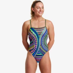 Funkita - Tribal Revival - Ladies Strapped In One Piece -Funkita Swimsuit Discount Store funkita tribal revival strapped in ladies one piece 5