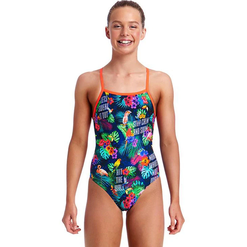 Funkita - Tropic Tag - Girls Tie Me Tight One Piece 3 Funkita - Tropic Tag - Girls Tie Me Tight One Piece