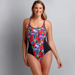 Funkita - Wild Roses Grow - Ladies Locked In Lucy One Piece -Funkita Swimsuit Discount Store funkita wild roses grow ladies locked in lucy one piece 4