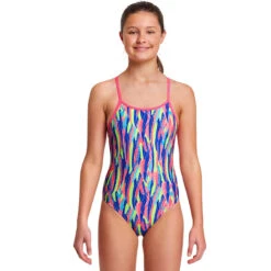 Funkita - Wing Tips - Girls Eco Diamond Back One Piece