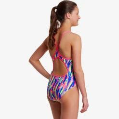 Funkita - Wing Tips - Girls Eco Diamond Back One Piece -Funkita Swimsuit Discount Store funkita wing tips girls eco diamond back one piece 4