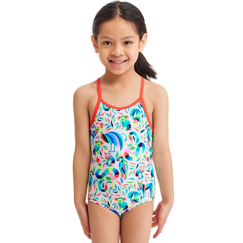 Funkita - Winter Woolies - Toddler Girl's Eco Printed One Piece 3 Funkita - Winter Woolies - Toddler Girl's Eco Printed One Piece