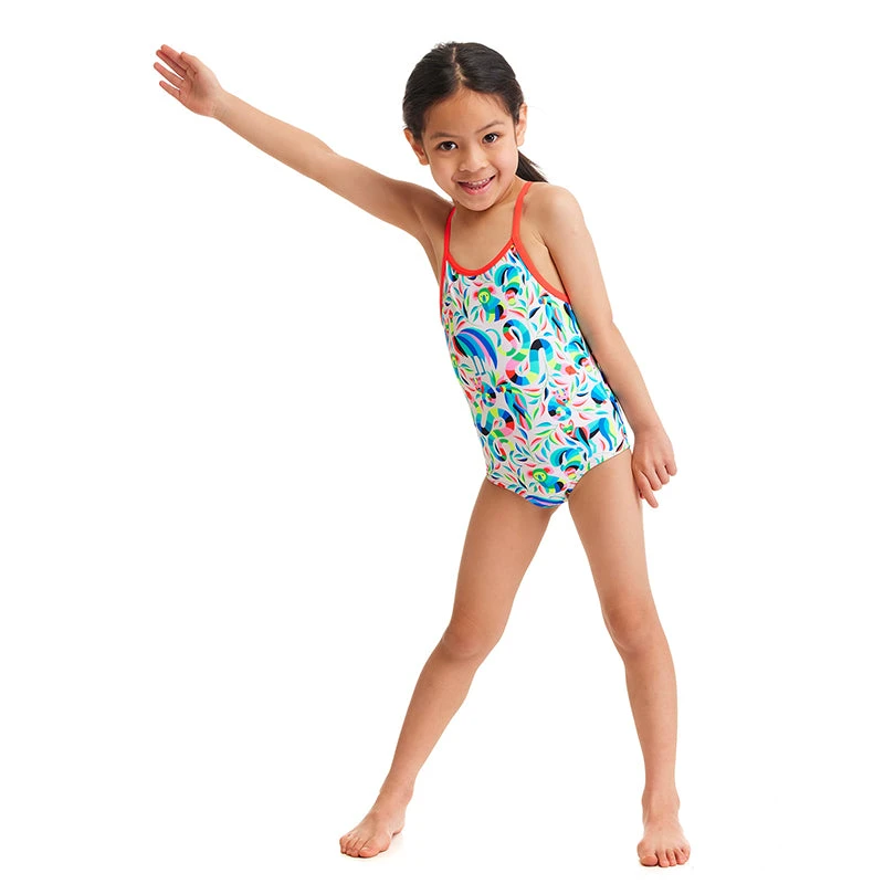 Funkita - Winter Woolies - Toddler Girl's Eco Printed One Piece 6 Funkita - Winter Woolies - Toddler Girl's Eco Printed One Piece - Image 4