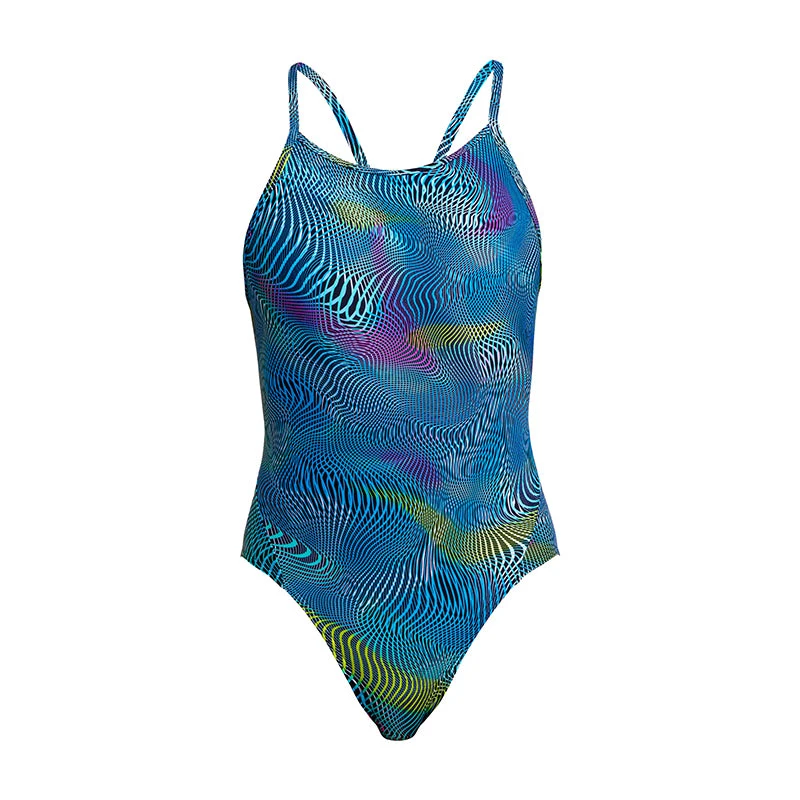 Funkita - Wires Crossed - Girls Diamond Back One Piece 4 Funkita - Wires Crossed - Girls Diamond Back One Piece - Image 2