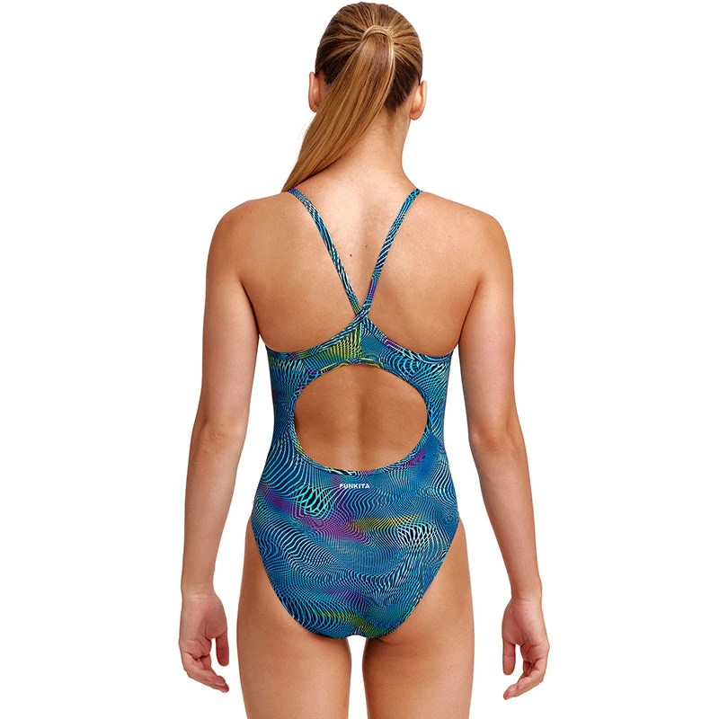 Funkita - Wires Crossed - Girls Diamond Back One Piece 5 Funkita - Wires Crossed - Girls Diamond Back One Piece - Image 3