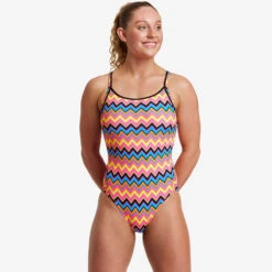 Funkita - Ziggy Pop - Ladies Diamond Back One Piece -Funkita Swimsuit Discount Store funkita ziggy pop ladies diamond back one piece 5